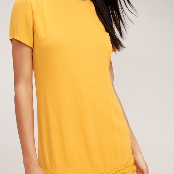 Mustard yellow shift dress - Picture 3 of 3